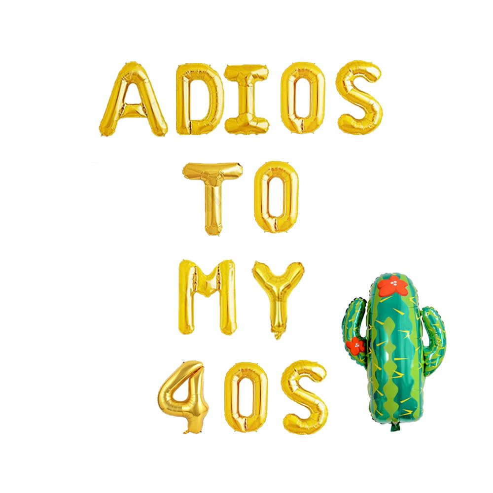 Adios To My 40s Balloons, Fiesta Mexican 50th Birthday Party Decorations, Taco Bout 50 Balloons Supplies, 50th Birthday Party Balloons Decors Sign