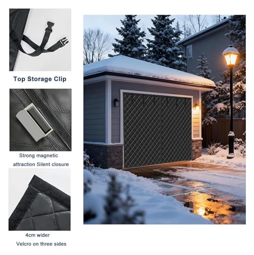 Rideau d'isolation thermique magnétique bloquant le froid de garage - 5
