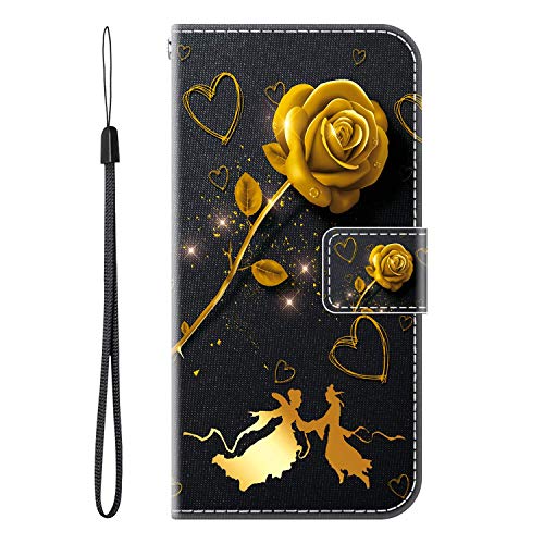 vingarshern Funda para BQ Aquaris U Lite Carcasa de Cuero PU,Soporte Plegable Magnética Cierre Protectiva Flip Cover Cubierta Carcasa BQ Aquaris U Lite Funda Piel Billetera-(Rosa Dorada)