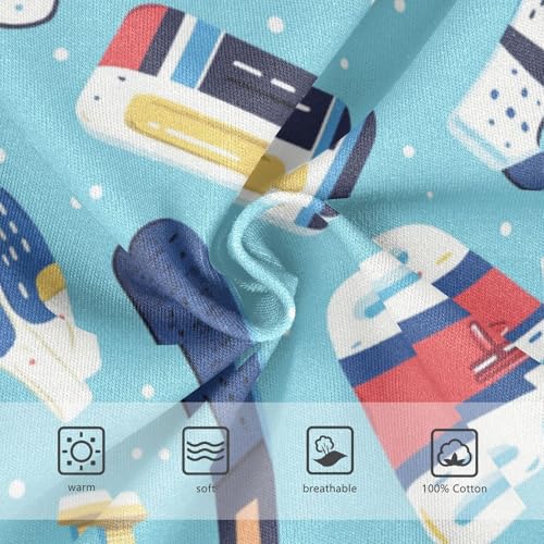 Wusikd Hockey Boys' Underwear Cotton Blue Boys Briefs Soft Toddler Underwear 2T3