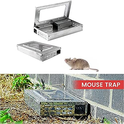 NganSuRong Humane Mouse Trap For Multi Catch Live Animals, Reusable Heavy Duty Rat Mice Blow Traps Box, Pets & Children Friendly,Instant Catcher,Indoors And Outdoors that work no kill,Rodent Control