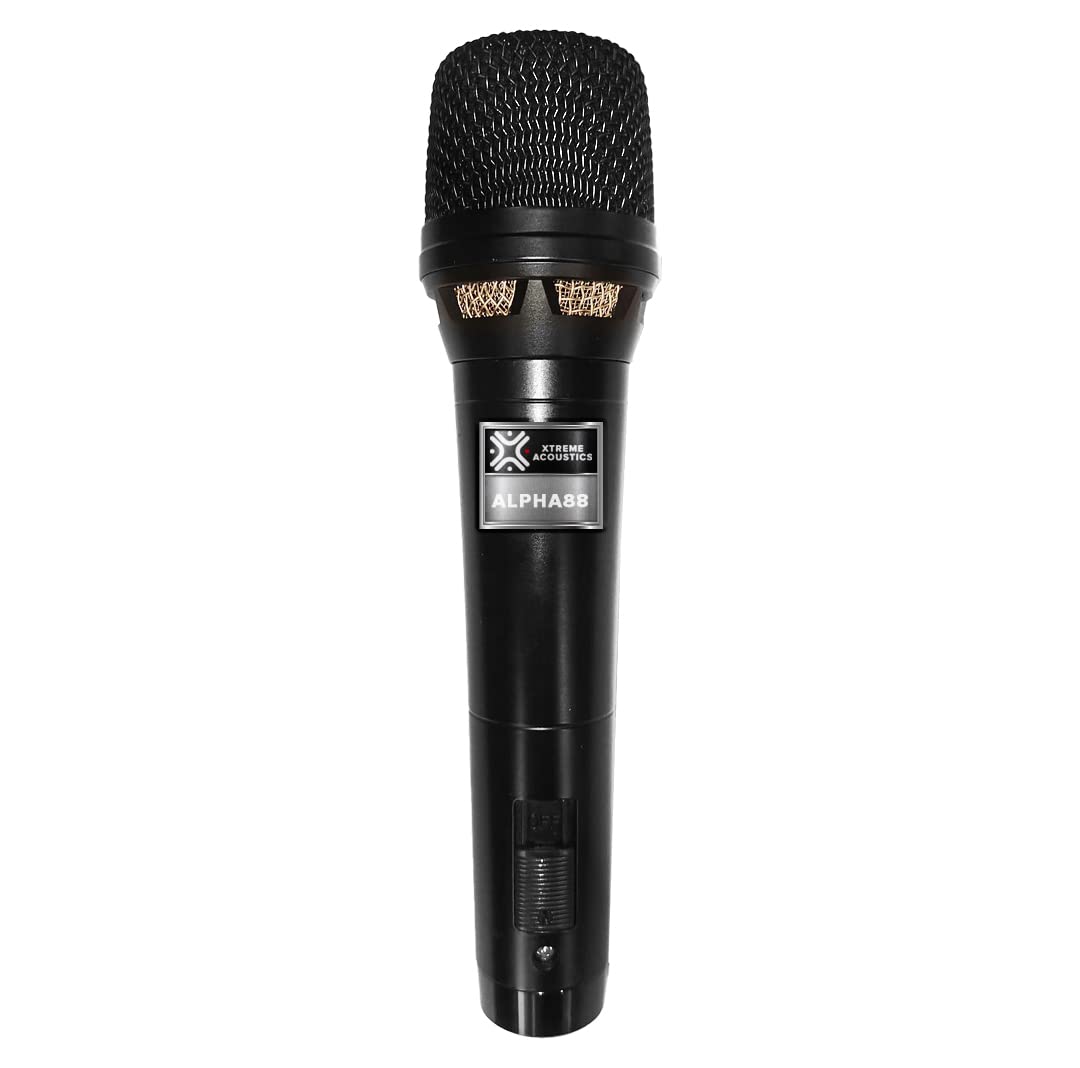 Alpha88 Professional Wired Cardioid Dynamic Microphone for Live Stage Performance, Vocal Singing, Studio Recording
