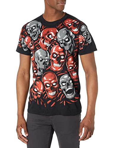 T-Shirt Liquid Blue Skull Noir : le look rock id&eacute;al pour vos concerts