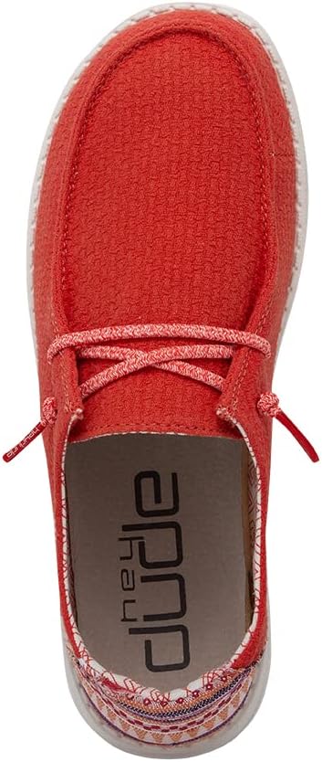 Hey Dude Women's Wendy Moccasin 5 Aztec Red