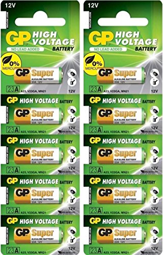 A23 12V Alkaline 23-A replacement battery 23AE GP - 10 Pack