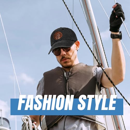 Image of Captain and First Mate Hat for Men Women, Cool Gifts for Boat Owners or Costume, White /Blue