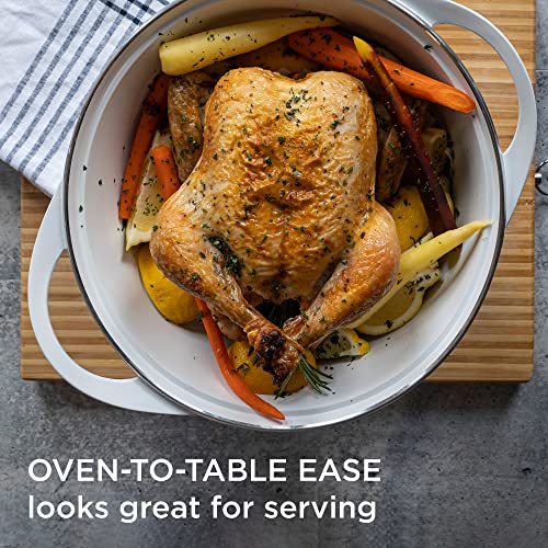 CorningWare-Non-Stick-55-Quart-QuickHeat-Dutch-Oven-Pot-with-Lid-Lightweight-Ceramic-Non-Stick-Interior-Coating-for-Even-Heat-Cooking-Perfect-for-Baking-Frying-Searing-and-More-French-White