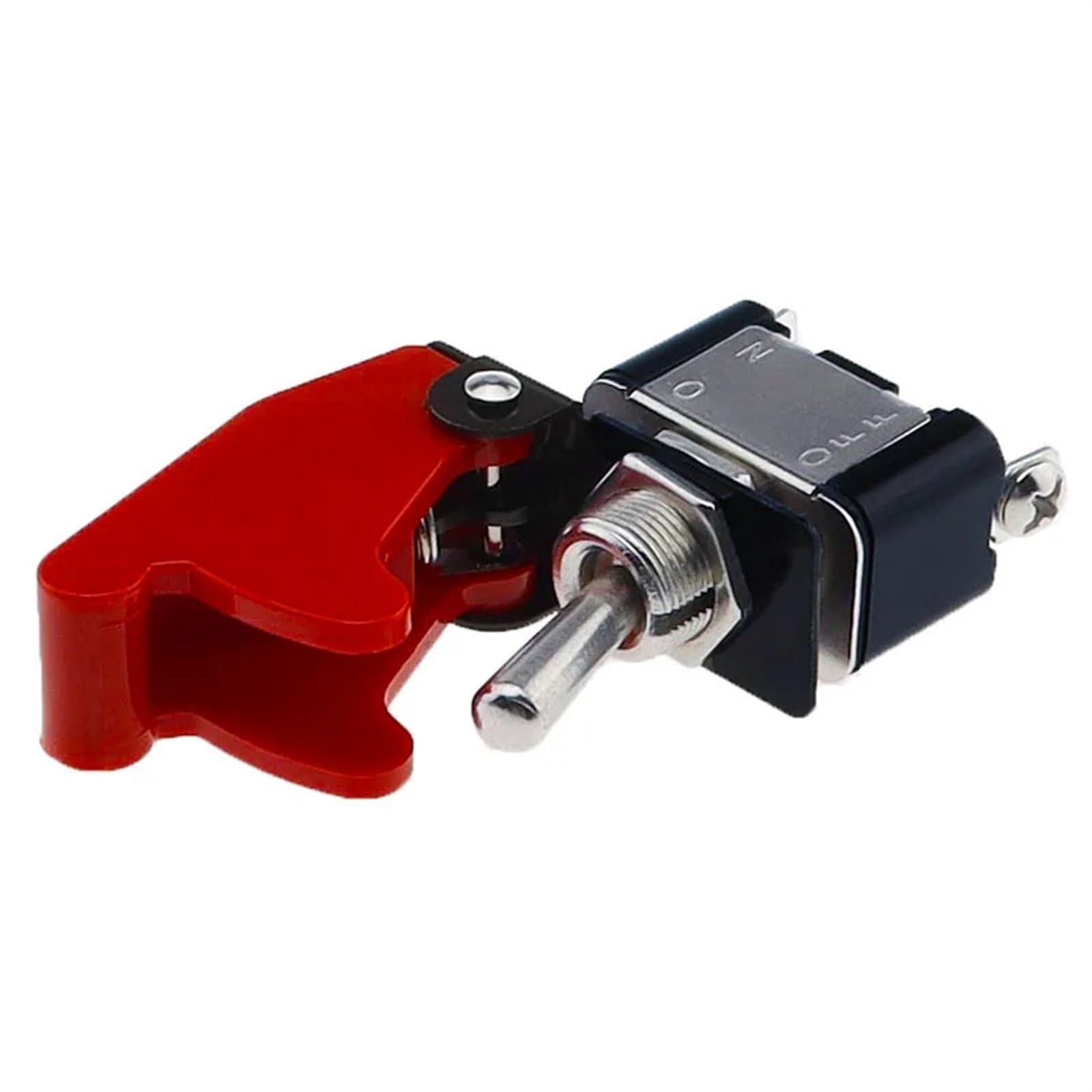 KN3A-101 Przełącznik dźwigni 2-pinowe ramię wahacza 2/przekładnia ON-OFF10A pasująca pokrywa AC 125 V/250 V 12 V 24 V 48 V 110 V 220 V uniwersalny (1 zestaw ciemnoczerwony)
