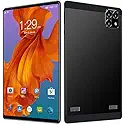 タブレット 8.0インチ 軽量 230g Wi-Fi対応 2000*1200解像度 2K FHD IPSディスプレイ カメラ16MP/32MP 急速充電のサポート RAM1GB/ROM16GB 2.4GHz Wi-Fi対応 10コアCPU 4G LTE モデルタブレットPC、GMS認証+顔認識+Type-C+Bluetooth 5.0+GPS+2.4G/5G WiFi+5600mAh+最大512GB TF拡張 (黒)