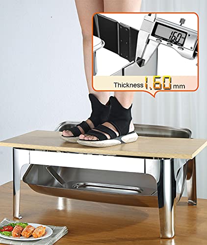 YAOYAOO Speisewärmer Buffet Speisenwärmer Edelstahl Elektrisch Chafing Dish Buffetwärmer Wärmebehälter Speisen für… – Bild 4