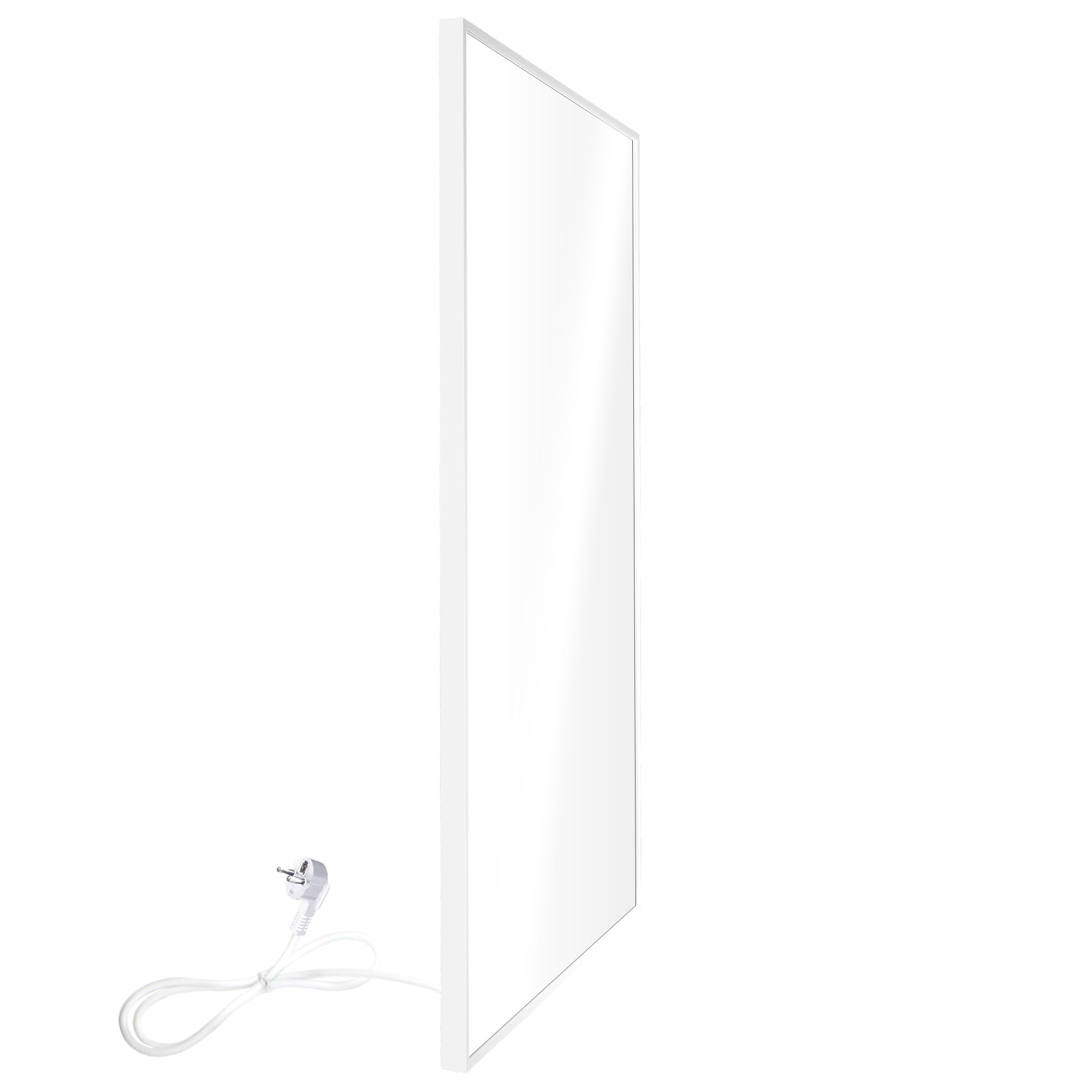 WarmlyYours, pannello radiante elettrico bianco, potenza 800 watt, 60 x 120 cm, montaggio a parete, in alluminio, calore a infrarossi