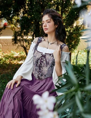 Image of Scarlet Darkness Women Renaissance Corset Pirate Bustier Top Bodice Bodyshaper