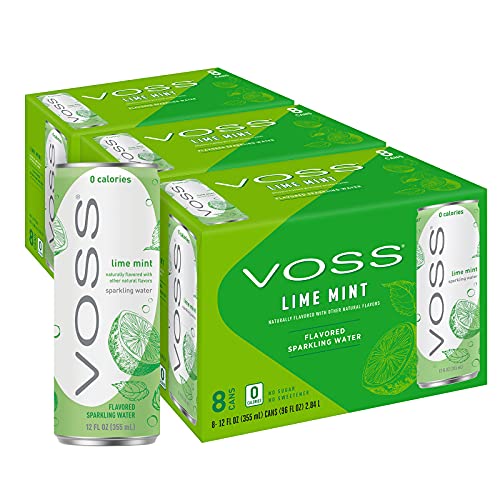 VOSS Lime Mint Flavored Sparkling Water – Unsweetened, Zero Calories, 355ml Cans (Pack of 24) VOSS Lime Mint Flavored Sparkling Water – Unsweetened, Zero Calories, 355ml Cans (Pack of 24)