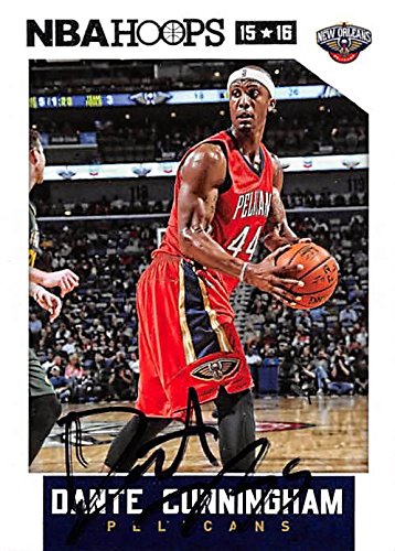 Sports Memorabilia Dante Cunningham Autographed Basketball Card (New Orleans Pelicans) 2015 Panini Hoops #257 - Unsigned Basketball Cards