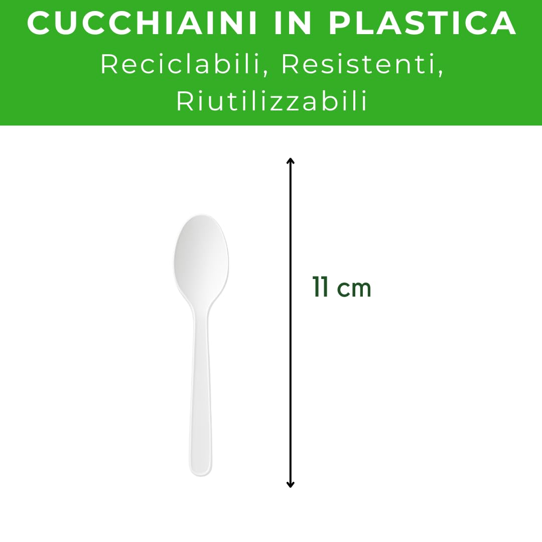 Cucchiaini Di Plastica Trasparente - 60 Pezzi, Riutilizzabili, Per Degustazione, Feste, Picnic - Foto 2