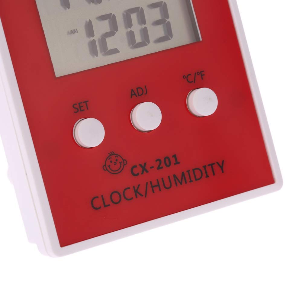 Portable Digital Thermometer Hygrometer Clock Temperature Humidity Tester Weather Station °C / °F Comfort Level Display