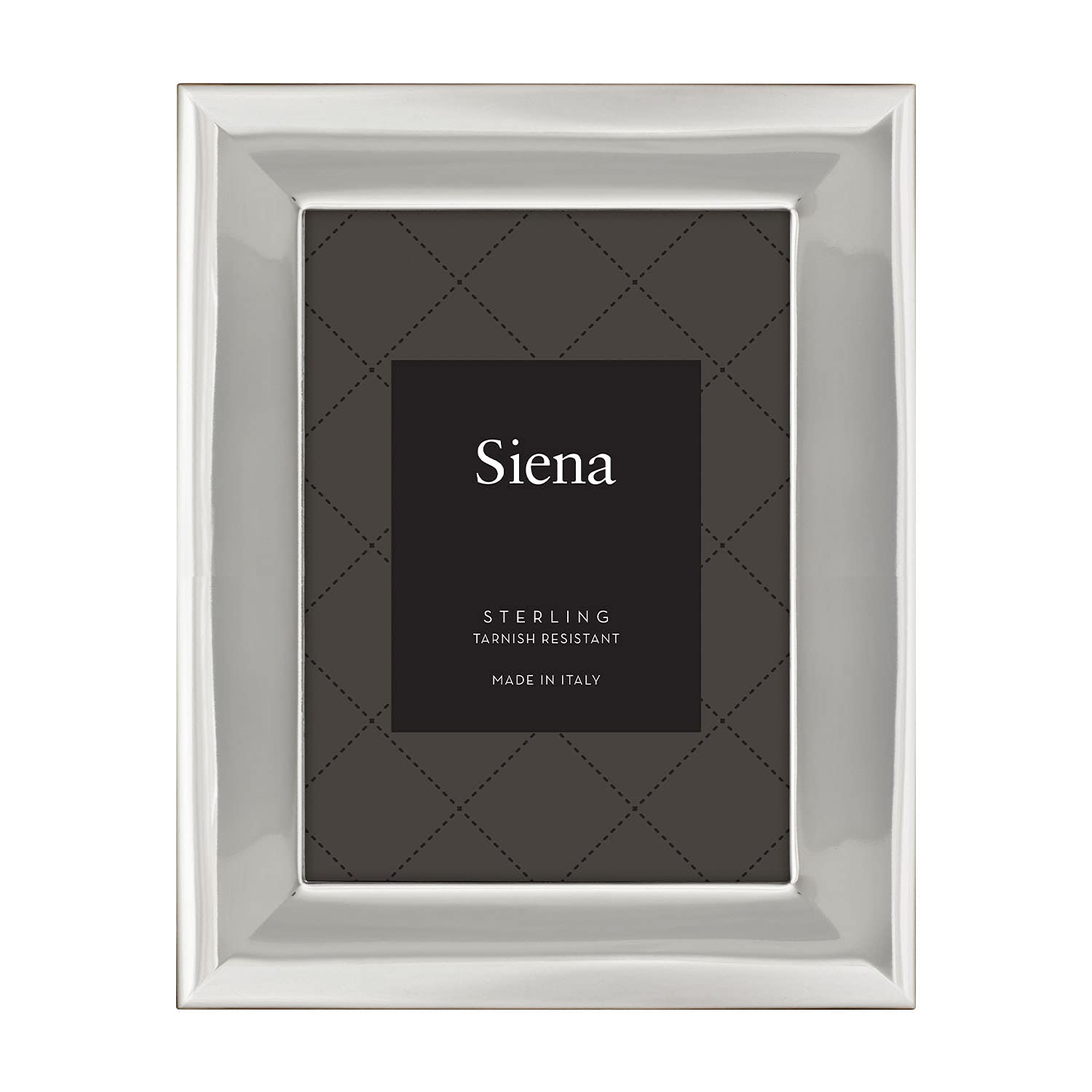 Siena 3.5x5 Sterling Silver Wide Plain Picture Frame, Boutique Quality Photo Frame, Siena Collection
