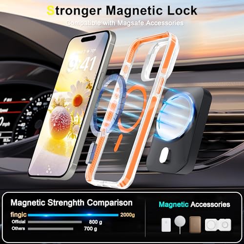 Coque iPhone 15 Pro Max Fingic avec anneau support et Magsafe intégré - 4