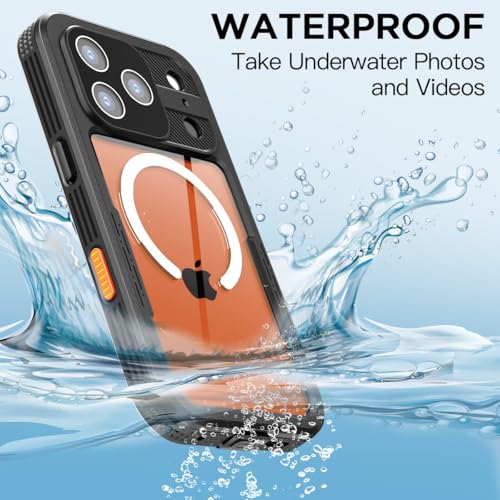 Coque silicone rigide iPhone 17 Pro noire premium étanche et magnétique - 2