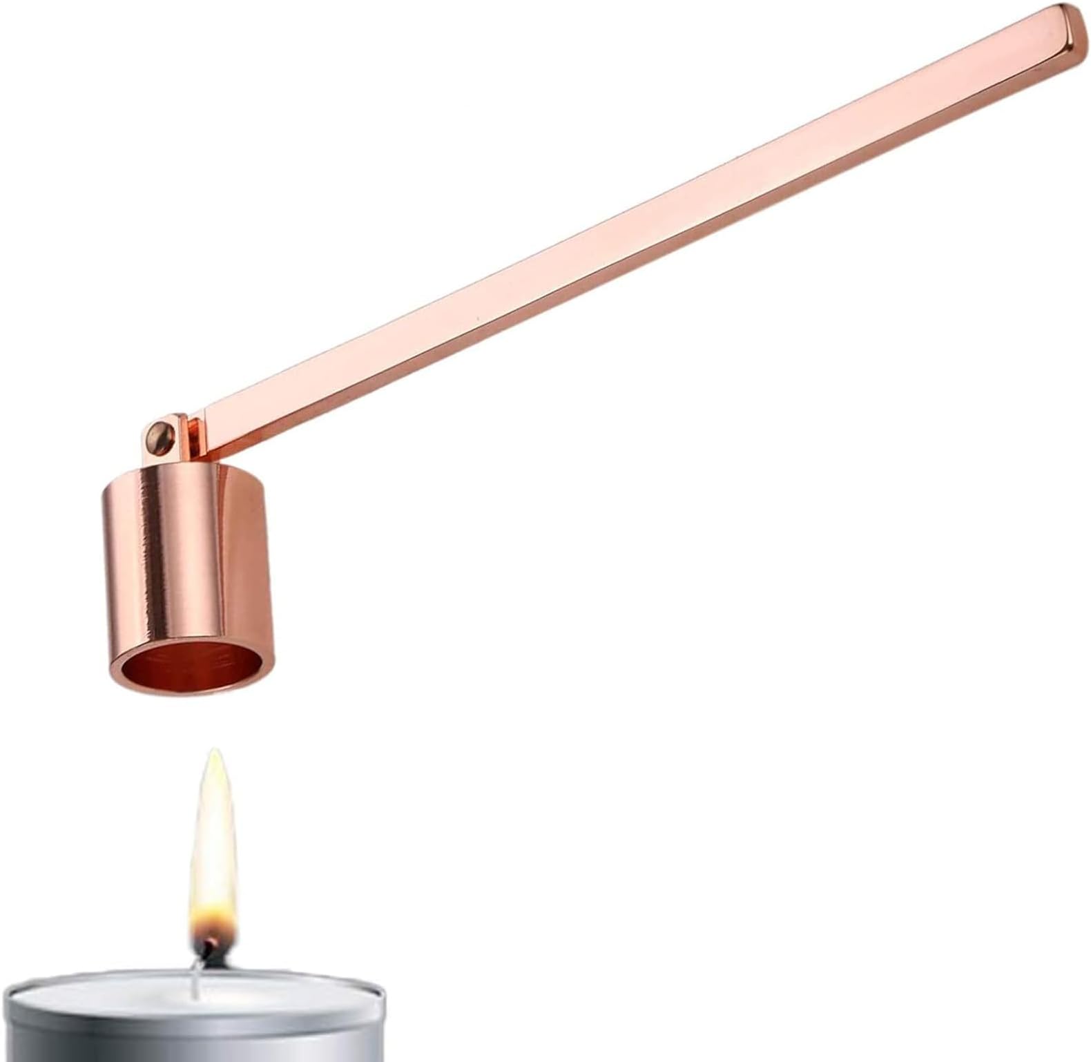 Generic Candle snuffer,Candle wick trimmer,wick trimmer,Stainless Steel Candle Extinguisher,Extinguish Candle Accessory for All Candles Putting Out,Rosegold