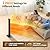 EAST OAK Electric Outdoor Indoor Heater, 1500W Portable Patio Heater, IP55 Waterproof Indoor Infrared Heater with Tip-over & Overheating Protection and 2 Heat Levels, 24 Hours Timing, 2024 Upgrade