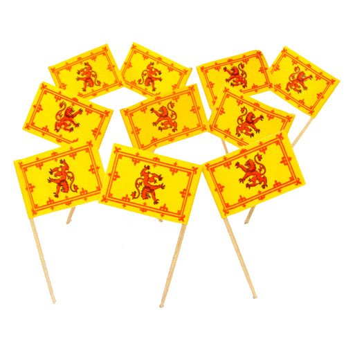 Scotland | Scottish Rampant Lion Flag Toothpicks (100)
