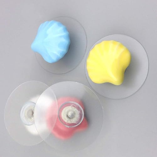 Miniatura 10 de 2 pomos de cerámica autoadhesivos para gabinete, diseño de estrella de mar, forma de concha, corazón, cajón, ayudante, ayudante, cocina, puerta