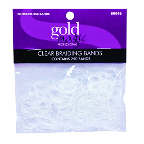 Clear Elastic Braiding Bands 250 Count 80096-Gold Magic