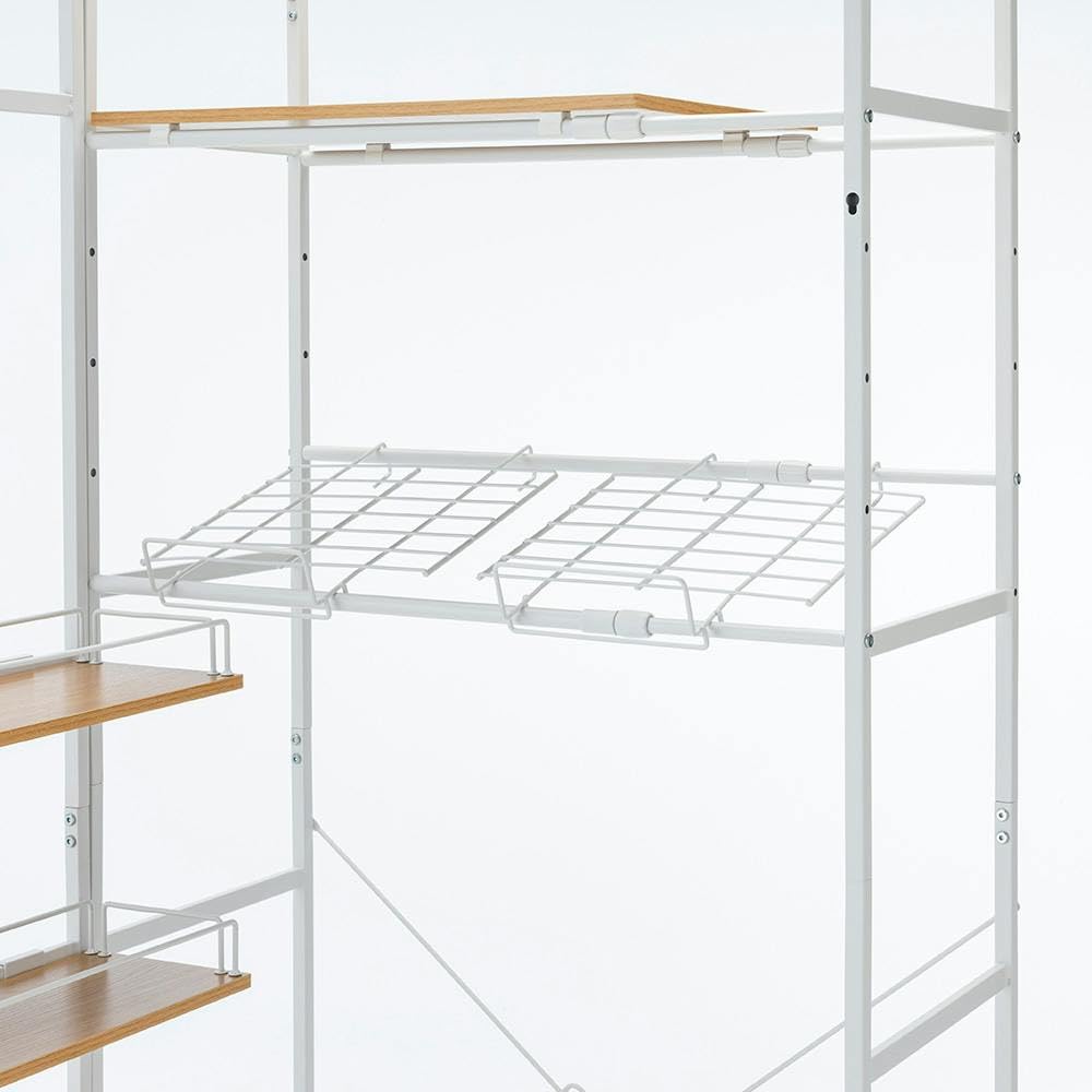 Amazon｜カインズ(CAINZ) 棚付きランドリーラック 幅60〜80cm 奥行71cm