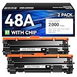 48A Toner Cartridges with Chip - Replacement for HP 48A CF248A Toner Cartridges - Compatible with Laserjet Pro M15 M16 MFP M28 M29 M30 M31 Series Printer (Black, 2 Pack)