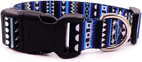 Miniatura 11 de Love Dream Collar de perro resistente con hebilla de liberación rápida ajustable con patrones geométricos florales para perros pequeños, medianos