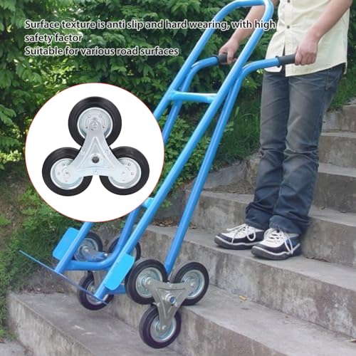 Roue d'escalade de service diable chariot caoutchouc conception triangulaire 300lb