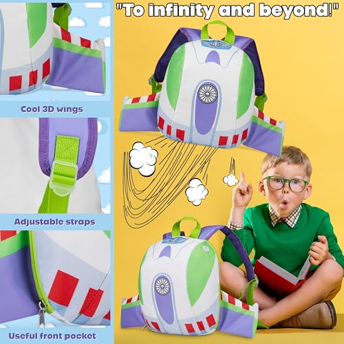 Disney Toy Story Mini Backpack for Boys Girls Toddlers 14x 10” Buzz Lightyear 3D Wings Rucksack for Daycare Travel School Supplies Gifts for Kids4