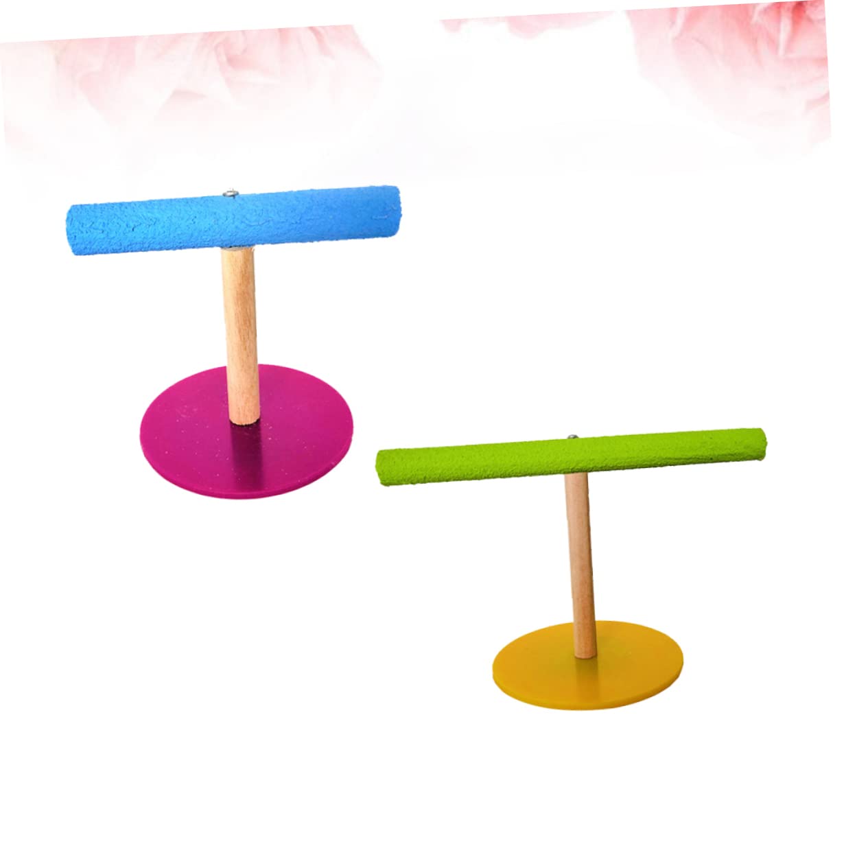 DOITOOL 6piezas Soporte De Entrenamiento para Aves Percha t Forma De Puente para Loros Rack De Actividad y Comedero Aleatorios Grande Pequeño