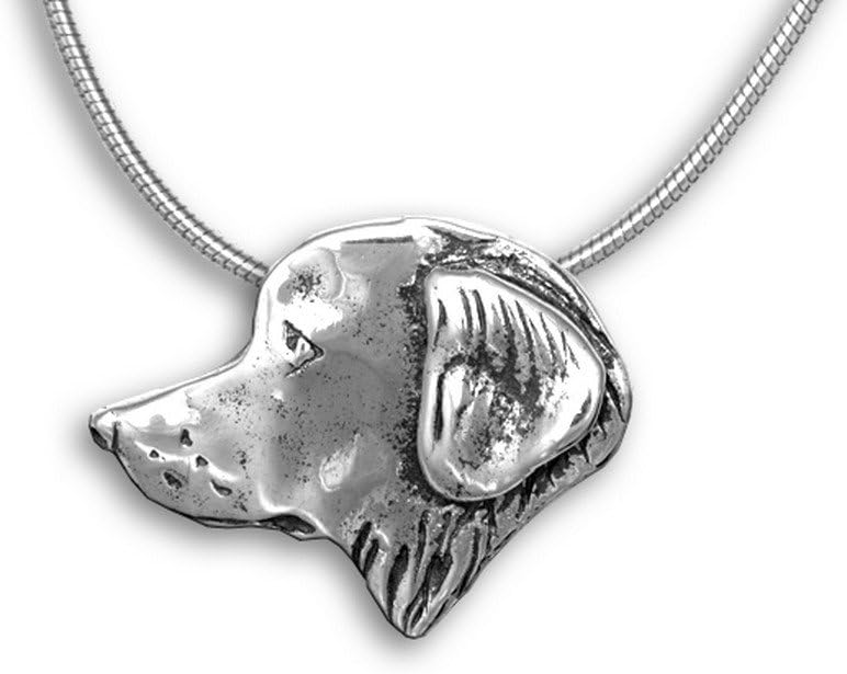 Sterling Silver Golden Retriever Pin Pendant - Goldie Dog Brooch