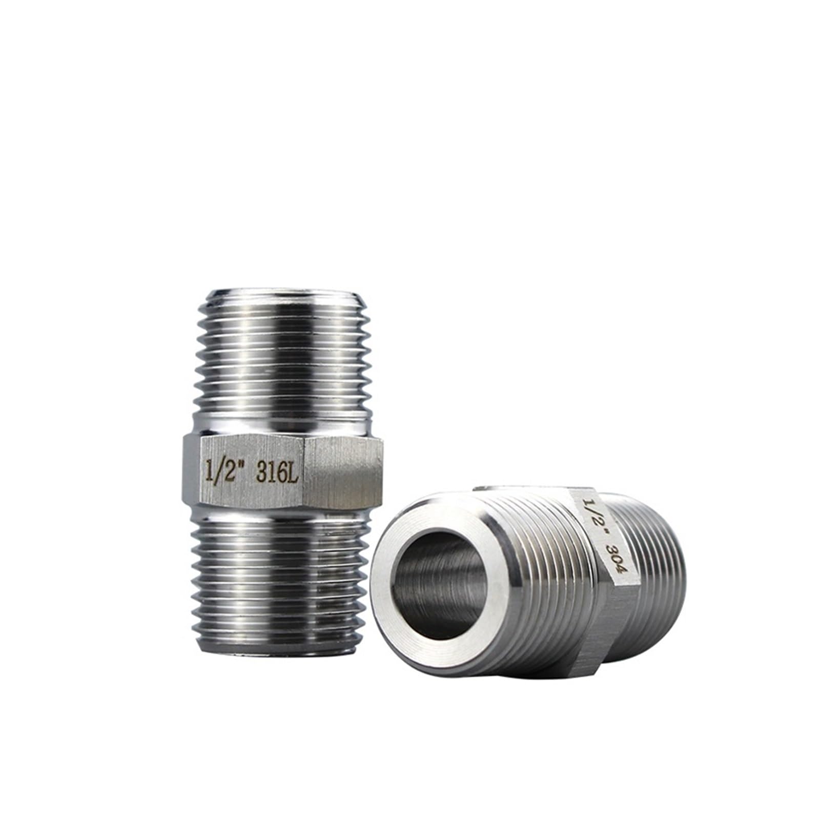 1pc Stainless Steel High Pressure Hex Nipple Fitting 250bar 1/8" 1/4" 1/2" 3/4" 1" Fitting Reducing Hexagon Bush Bushing(DN20 to DN10)