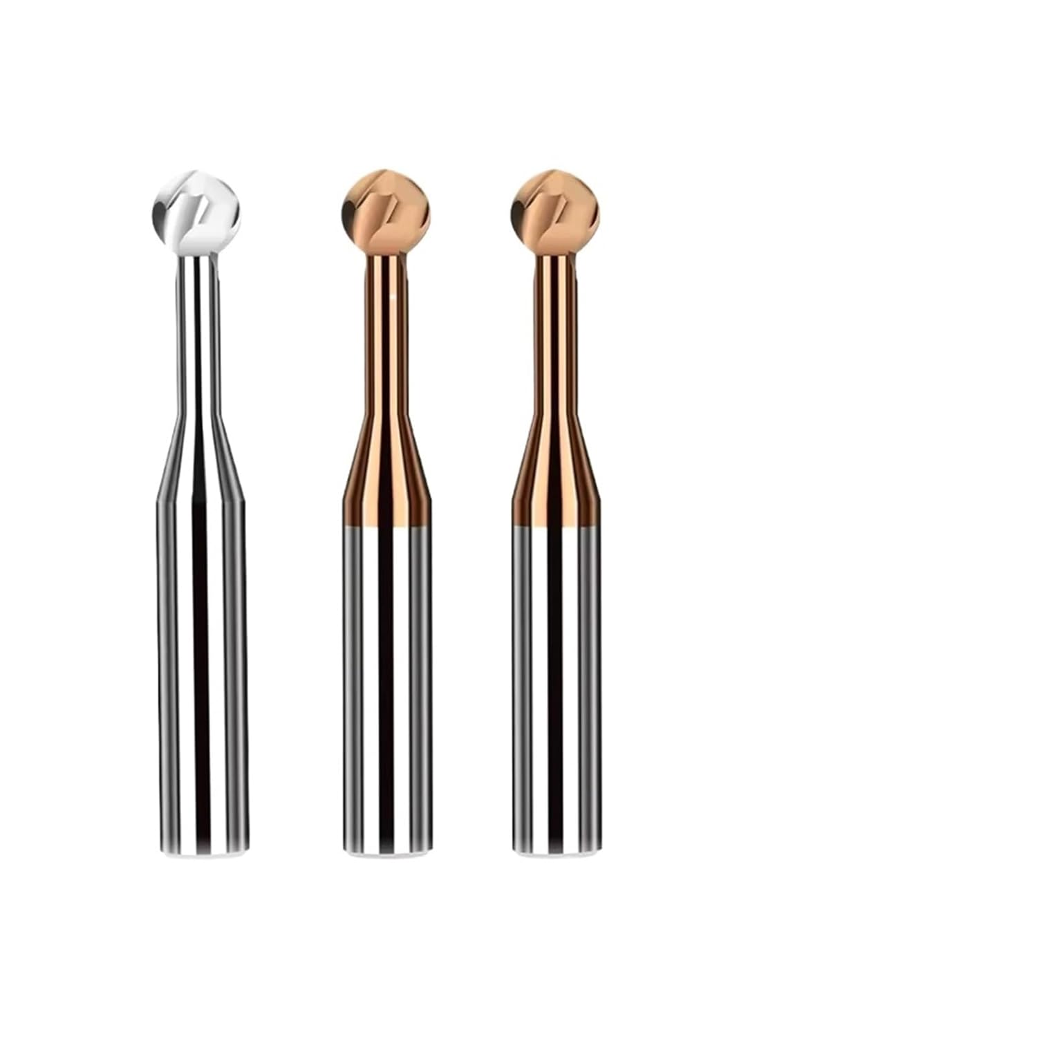 Tungsten Steel Lollipop Ball Nose Milling Cutter Rounded T Carbide End Mill Cutters CNC Tools for Metal Machining 1Pcs(R0.75xD4x50L)