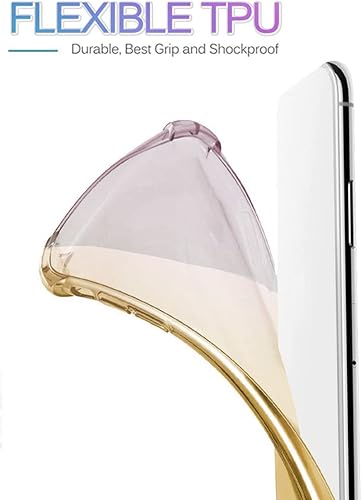 Miniatura 4 de Vokuha Funda para OnePlus 7T con protector de pantalla de vidrio templado, lindo degradado transparente delgado, a prueba de golpes, TPU para