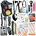 GunZee 175-Piece Survival Kit, First Aid Kit for Emergency and Outdoor Adventures, IFAK, Fishing Gear, MOLLE-Compatible Bag, Car Travel, Camping, Hiking, Earthquake, Tornado, Gifts for Men and Women