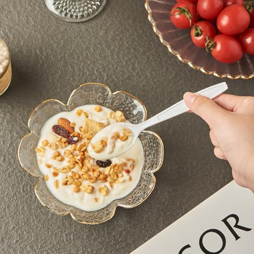 Image of FULING White Plastic Forks Spoons Knives Heavyweight Utensils Disposable Silverware Heavy Duty Cutlery Set [300 Combo Box]