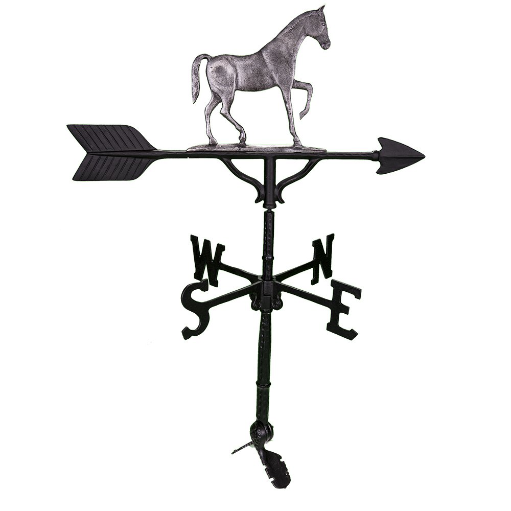 Montague Metal Products 32-Inch Weathervane with Swedish Iron Gaited Horse Ornament