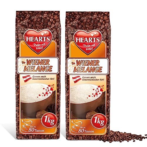 Café instantáneo vienés HEARTS para tus desayunos en familia con espuma cremosa pack de 2 kg