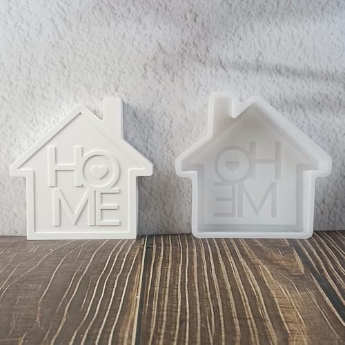 Skeadex Silikonformen Gießformen Häuser, Silikonform Haus Gips zum Gießen Häuser Gießformen Silikon Häuser Silikonform Frühling Sommer Silikonformen Haus Silikon Gießform Sommer (A)