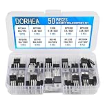 50 Pcs IRFZ44N IRF510N IRF520 IRF530N IRF540N IRF640N IRF740 IRF840 IRF3205 IRF9540 IRF Series 10 Values N-Channel Power MOSFET Transistors Assortment Kit