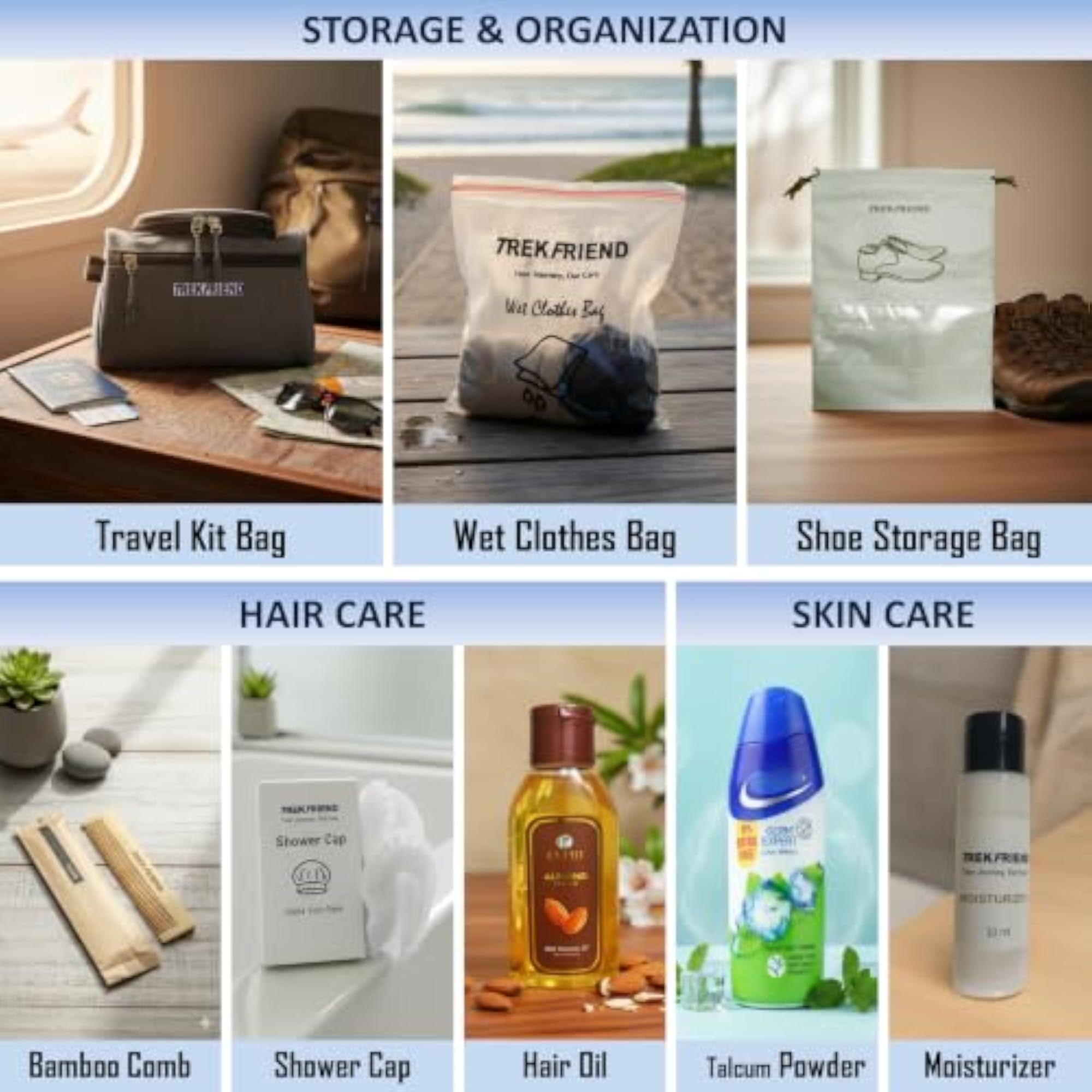 All-in-One Travel Kit with Essentials for Men and Women