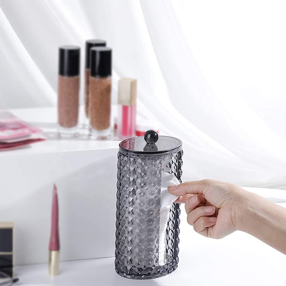 2 Pezzi Pratico Porta Cotton Fioc, Porta Cotton Fioc, Organizer Bagno con Coperchio, Set Organizer per Make Up, Contenitore per Dischetti di Cotone, Utilizzato in Camera da Letto, Bagno, Toletta