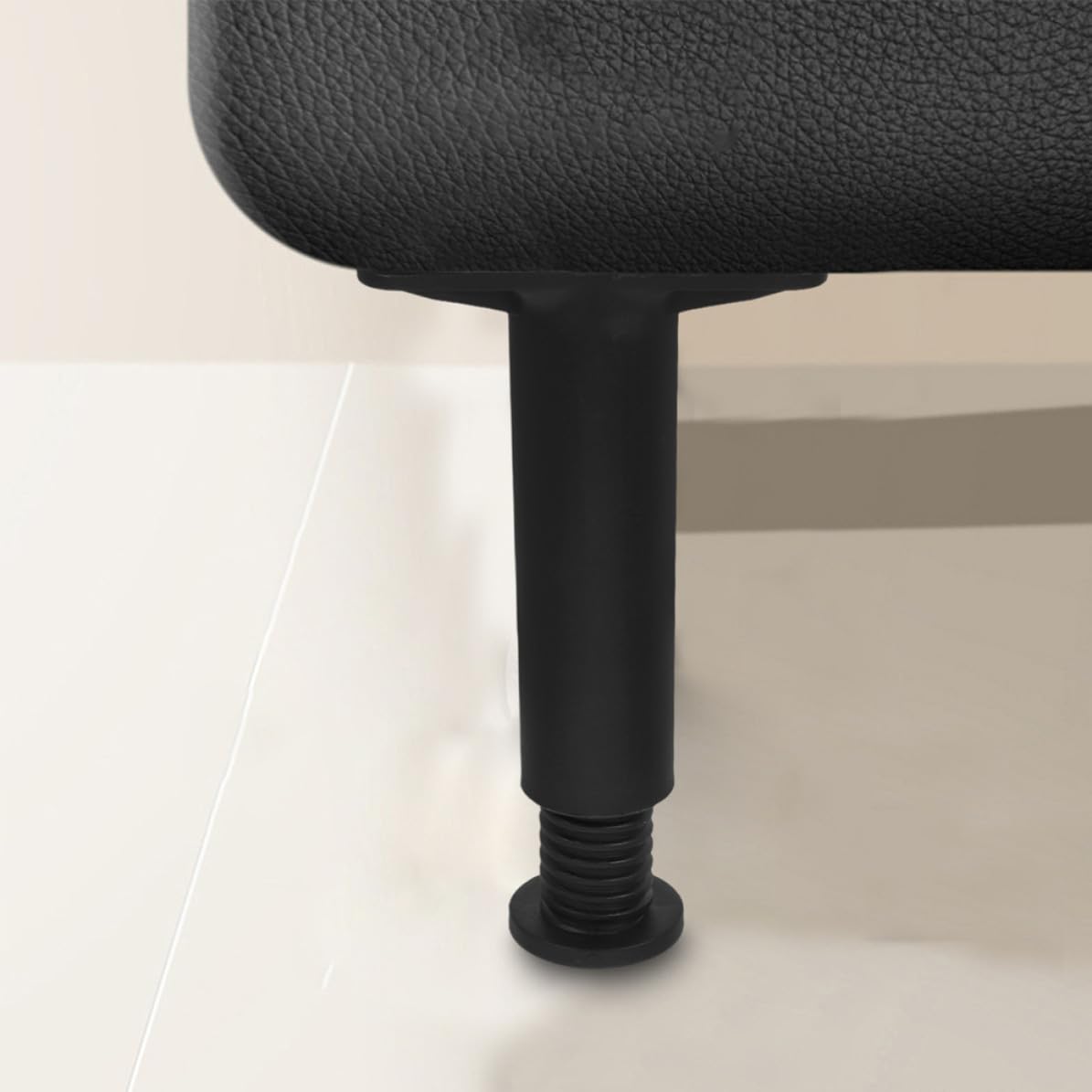 4 Pezzi Gambe Regolabili per Letto, Supporto Nero in Plastica 18-34