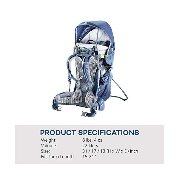 deuter Kid Comfort Pro Child Carrier and Backpack - Midnight – Bild 6