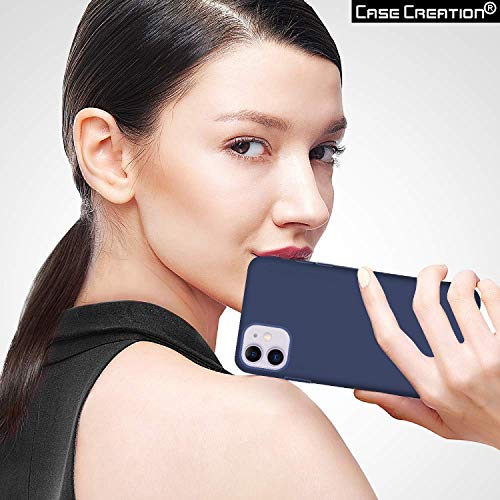 Image of Case Creation Luxurious og Series for Apple iPhone 11 case Cover,Anti-Dirty Slim case Frosted Matte Cute Candy TPU Raised Bezel (Splash of Color) Back Cover for iPhone 11 -Navy Blue