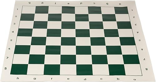 Miniatura 2 de Tableros de ajedrez enrollables de vinilo estándar, tableros profesionales de ajedrez para clubes y torneos (cuadrado de 2.15 pulgadas, verde)